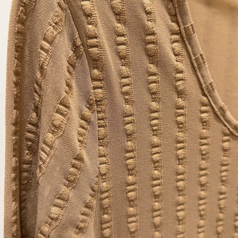 Lior Paris Zina-T Camel Tan Long-Sleeve Scoop Neck Textured Top
Size L - Picture 4 of 4